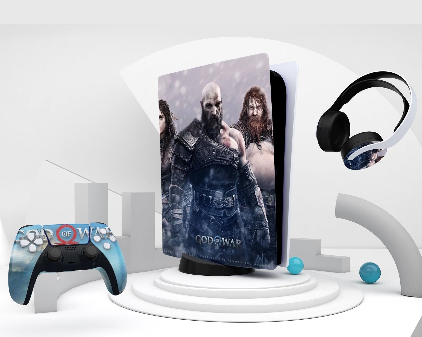 Adesivo per Playstation 5 GODOFWAR - Personalizza la tua PS5 con adesivi console e controller - Lab07Official -