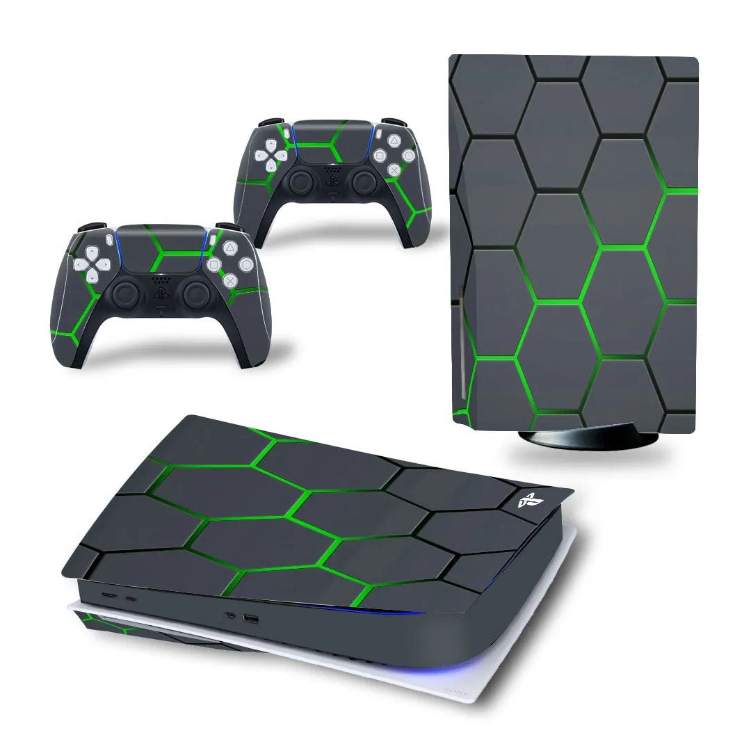 Copia del Adesivo per Playstation 5 BLACK NEON EDITION - Personalizza la tua PS5 con adesivi console e controller - Lab07Official -