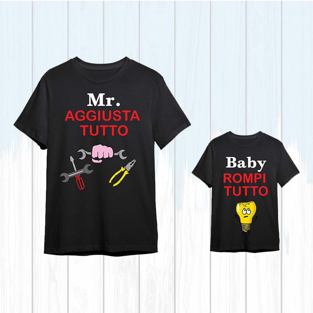 Combo T shirt Mrs Aggiusta tutto